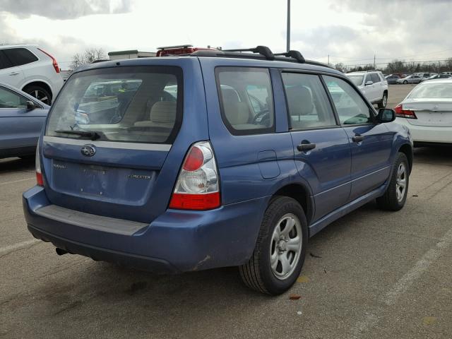 JF1SG63697H740428 - 2007 SUBARU FORESTER 2 BLUE photo 4