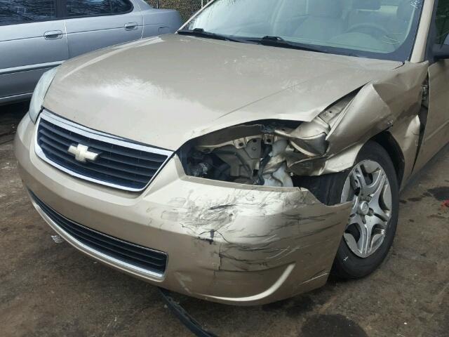 1G1ZS58NX7F125022 - 2007 CHEVROLET MALIBU LS ოქროსფერი ფოტო 9