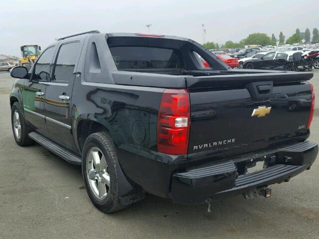 3GNVKGE07AG243861 - 2010 CHEVROLET AVALANCHE BLACK photo 3