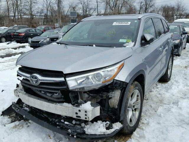 5TDDKRFH3GS240213 - 2016 TOYOTA HIGHLANDER GRAY photo 2