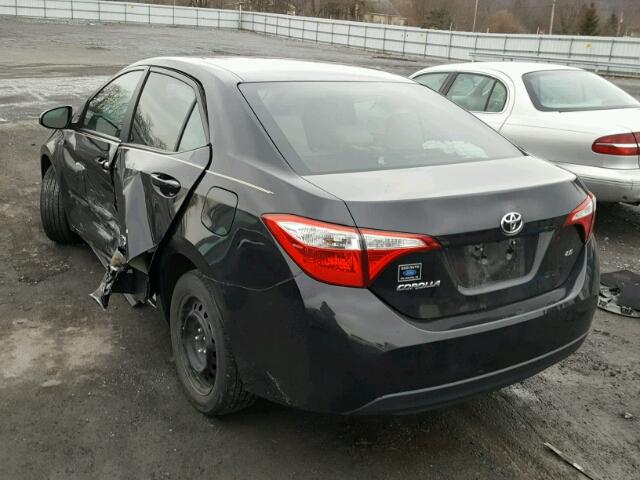 2T1BURHE3FC365854 - 2015 TOYOTA COROLLA L BLACK photo 3