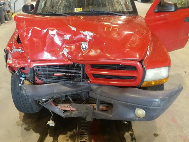 1D4HS38N03F515504 - 2003 DODGE DURANGO SP RED photo 7