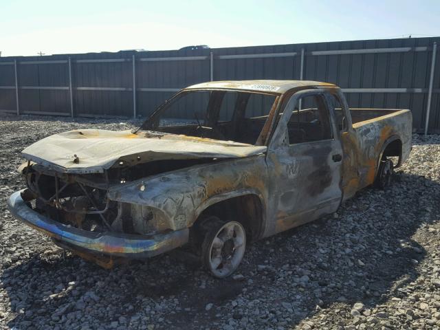 1B7GL22X2WS550809 - 1998 DODGE DAKOTA BURN photo 2