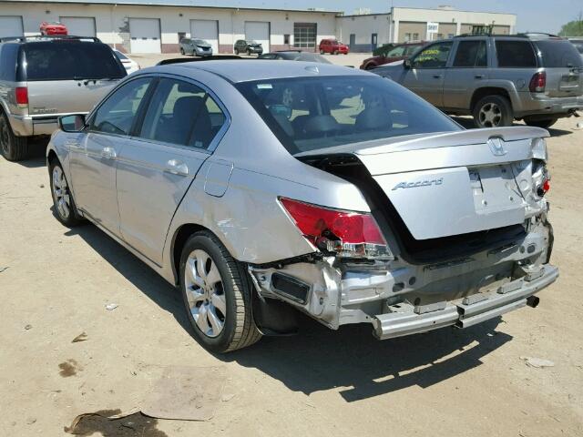 1HGCP26898A001821 - 2008 HONDA ACCORD EXL SILVER photo 3