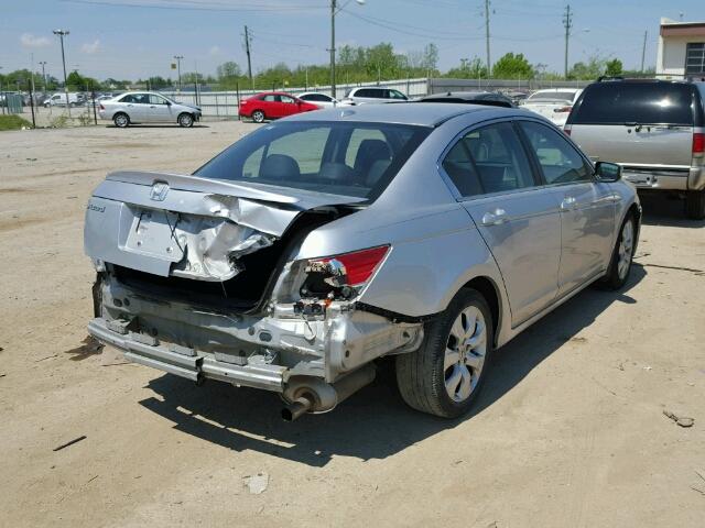 1HGCP26898A001821 - 2008 HONDA ACCORD EXL SILVER photo 4