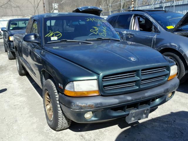 1B7GL22X4YS550331 - 2000 DODGE DAKOTA GREEN photo 1