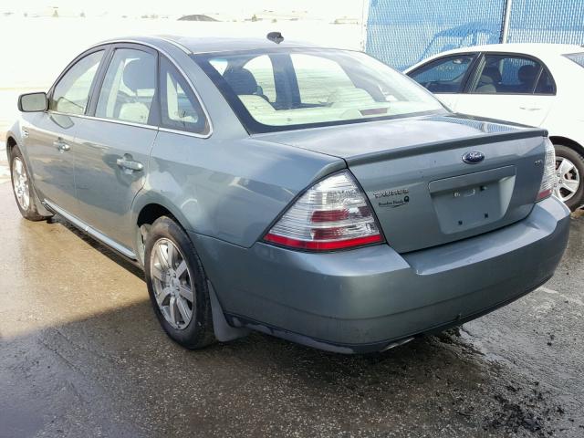 1FAHP24W38G157295 - 2008 FORD TAURUS SEL GREEN photo 3