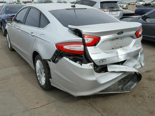 3FA6P0LU3ER256425 - 2014 FORD FUSION SE SILVER photo 3