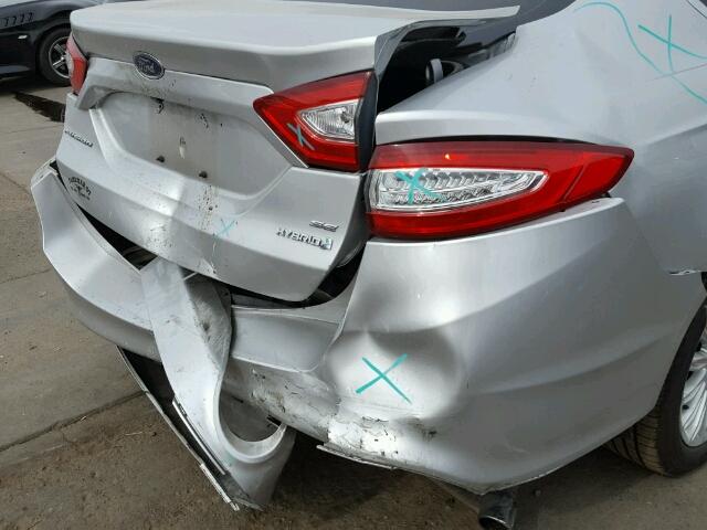 3FA6P0LU3ER256425 - 2014 FORD FUSION SE SILVER photo 9