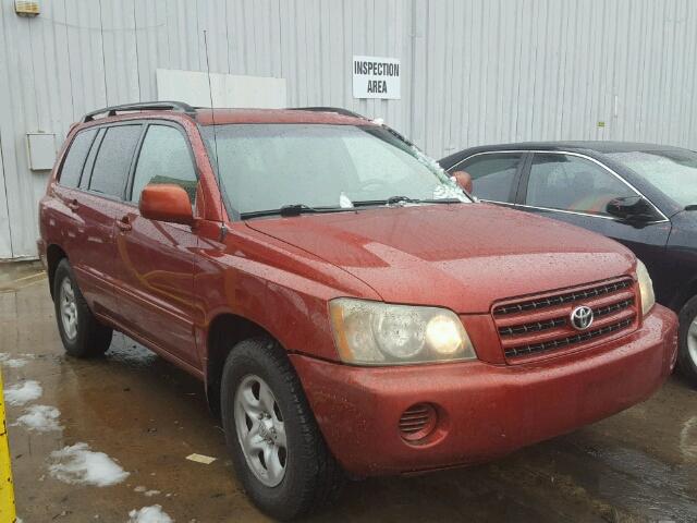 JTEGD21A930063605 - 2003 TOYOTA HIGHLANDER MAROON photo 1