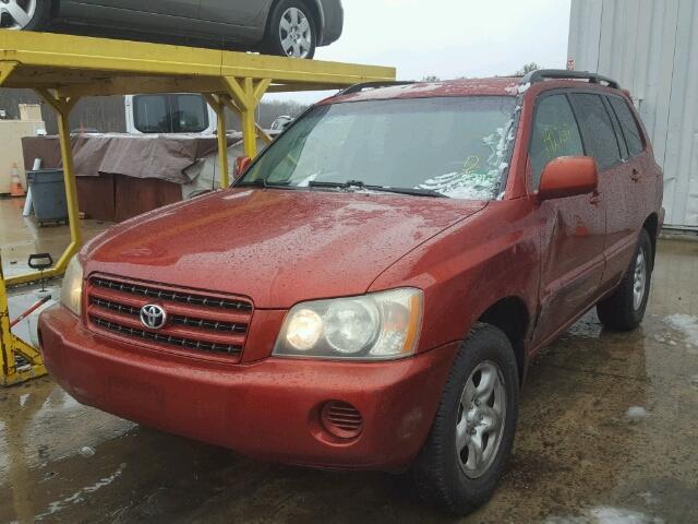 JTEGD21A930063605 - 2003 TOYOTA HIGHLANDER MAROON photo 2