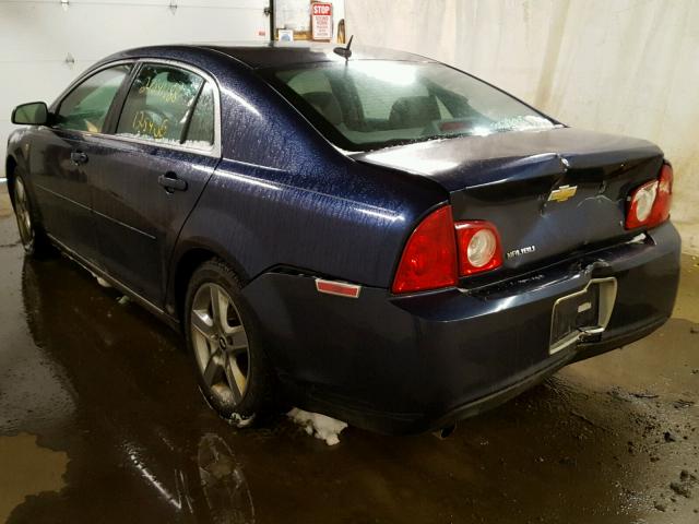 1G1ZH57B684214704 - 2008 CHEVROLET MALIBU 1LT BLACK photo 3