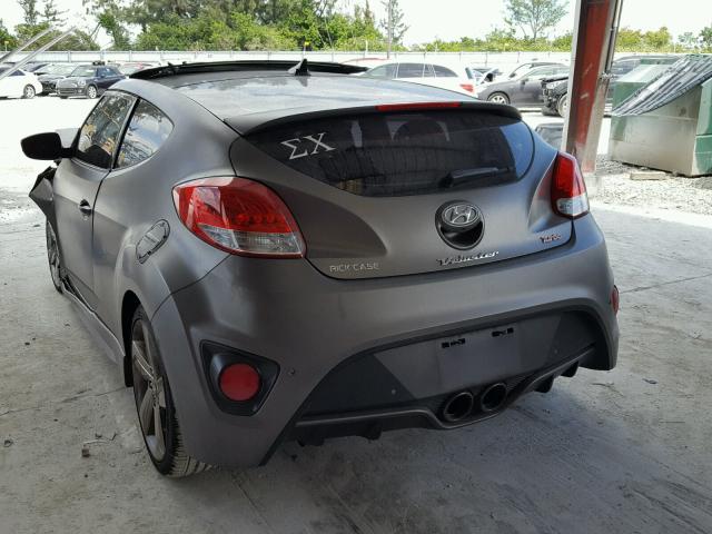 KMHTC6AE6FU242287 - 2015 HYUNDAI VELOSTER T CHARCOAL photo 3