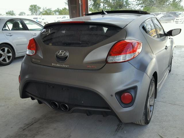 KMHTC6AE6FU242287 - 2015 HYUNDAI VELOSTER T CHARCOAL photo 4