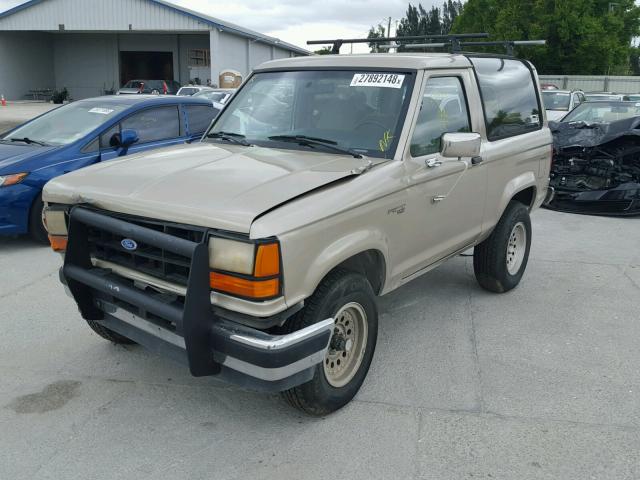 1FMCU14T1LUA31214 - 1990 FORD BRONCO II TAN photo 2