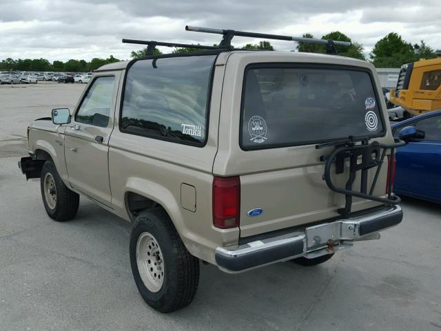 1FMCU14T1LUA31214 - 1990 FORD BRONCO II TAN photo 3