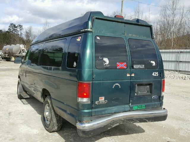 1FBSS31L4XHA93988 - 1999 FORD ECONOLINE GREEN photo 3