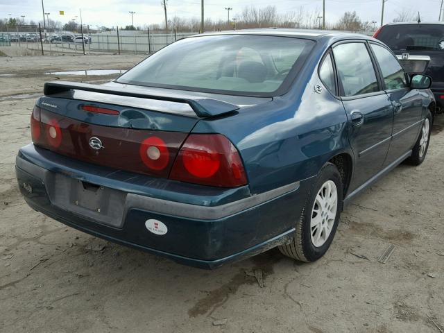 2G1WF55E719188607 - 2001 CHEVROLET IMPALA GREEN photo 4