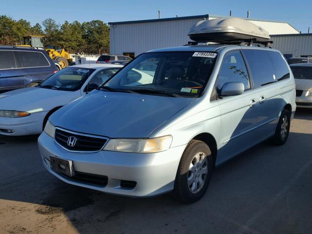 5FNRL18023B155843 - 2003 HONDA ODYSSEY EX BLUE photo 2