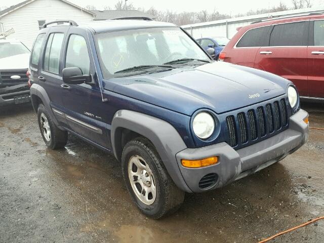 1J4GL48K02W234314 - 2002 JEEP LIBERTY SP BLUE photo 1