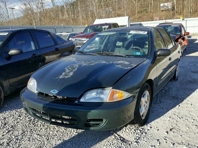 1G1JC524927471009 - 2002 CHEVROLET CAVALIER B GREEN photo 2