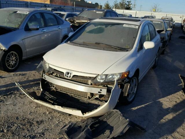 2HGFA55508H709383 - 2008 HONDA CIVIC SI WHITE photo 2