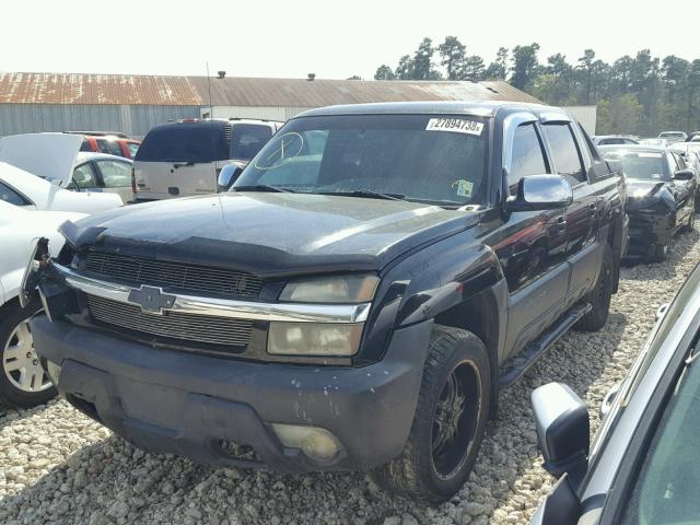 3GNEK13T13G231380 - 2003 CHEVROLET AVALANCHE BLACK photo 2