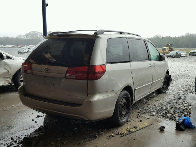 5TDZA23C54S128761 - 2004 TOYOTA SIENNA CE SILVER photo 4