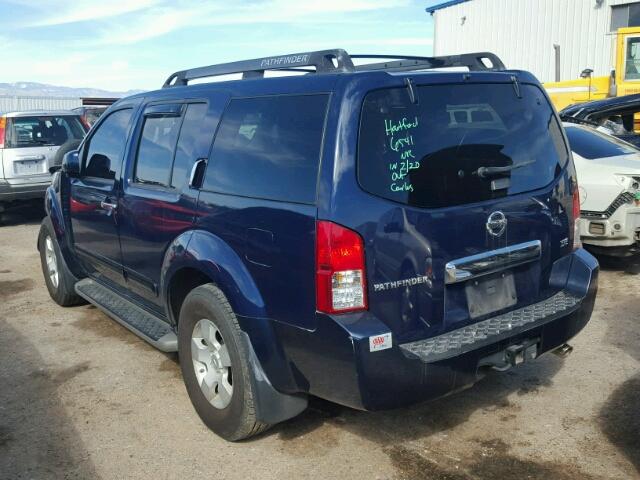 5N1AR18U56C620675 - 2006 NISSAN PATHFINDER BLUE photo 3