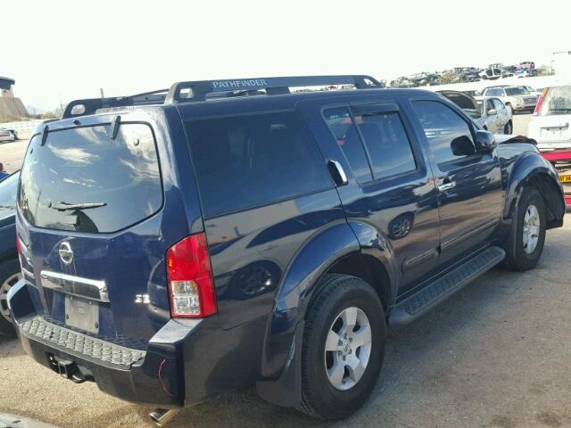 5N1AR18U56C620675 - 2006 NISSAN PATHFINDER BLUE photo 4