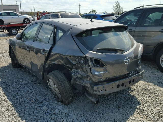 JM1BL1L79D1801167 - 2013 MAZDA 3 I GRAY photo 3