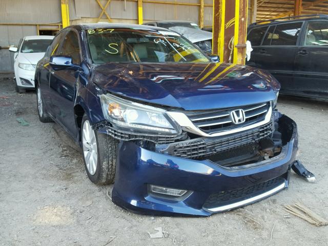 1HGCR2F85DA015834 - 2013 HONDA ACCORD EXL BLUE photo 1