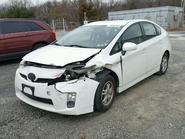 JTDKN3DUXA0134959 - 2010 TOYOTA PRIUS WHITE photo 2