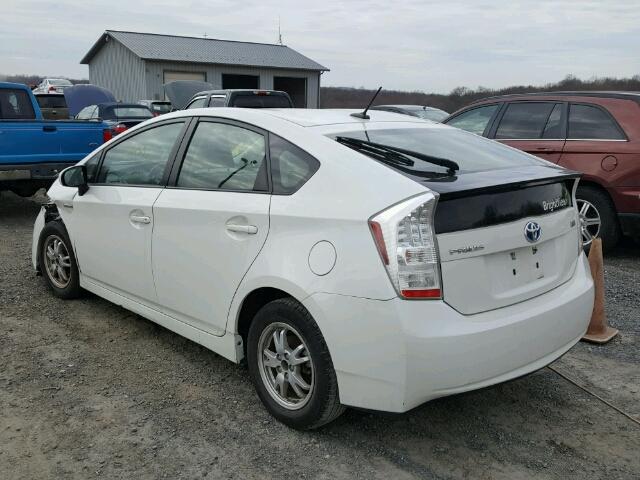 JTDKN3DUXA0134959 - 2010 TOYOTA PRIUS WHITE photo 3