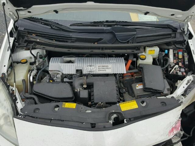 JTDKN3DUXA0134959 - 2010 TOYOTA PRIUS WHITE photo 7