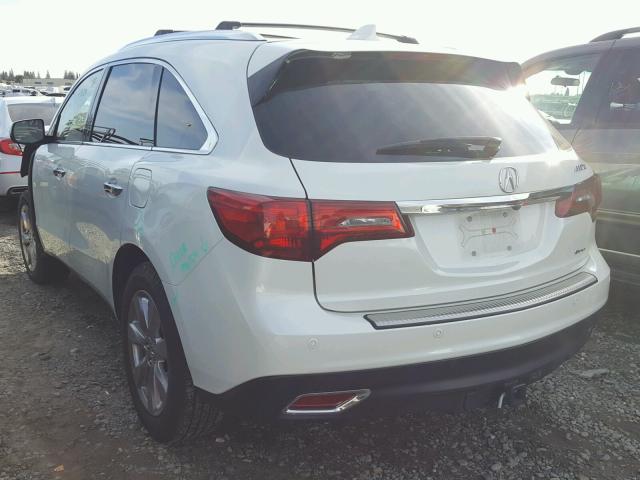 5FRYD4H85FB010685 - 2015 ACURA MDX ADVANC WHITE photo 3