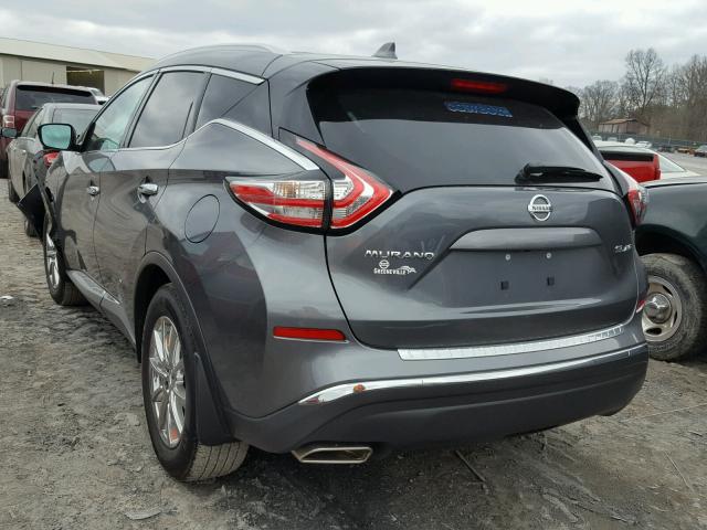 5N1AZ2MHXHN114197 - 2017 NISSAN MURANO S GRAY photo 3