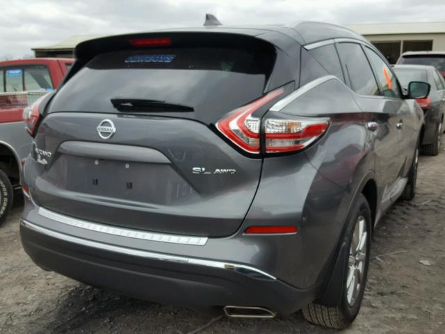 5N1AZ2MHXHN114197 - 2017 NISSAN MURANO S GRAY photo 4