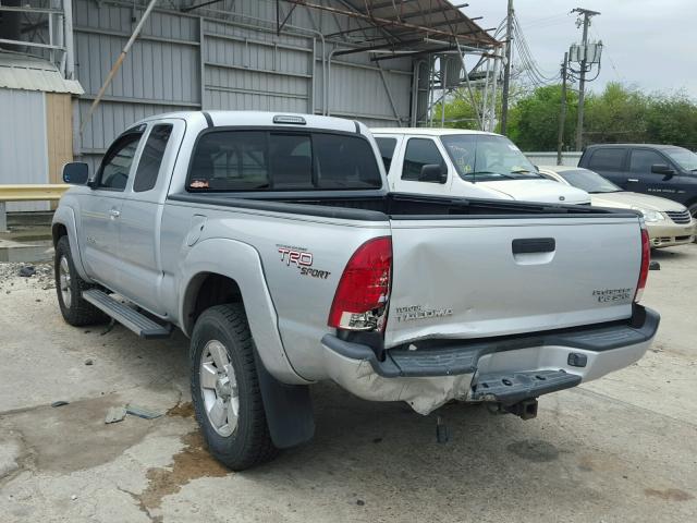 5TETU62N95Z005959 - 2005 TOYOTA TACOMA PRE SILVER photo 3