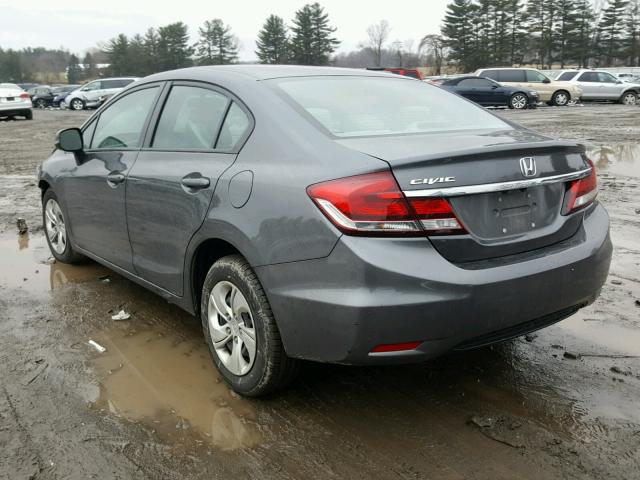 2HGFB2F57DH585231 - 2013 HONDA CIVIC LX GRAY photo 3