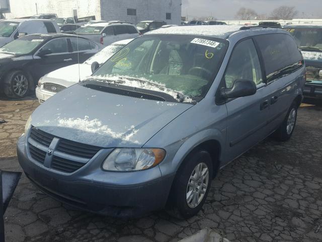 1D4GP25R15B378775 - 2005 DODGE CARAVAN SE BLUE photo 2