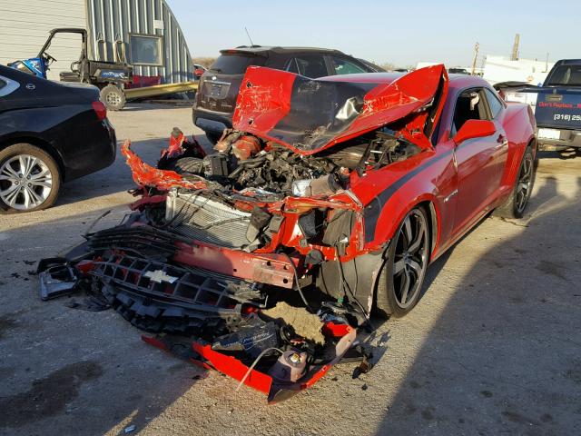 2G1FK1EJ8A9127378 - 2010 CHEVROLET CAMARO SS RED photo 2