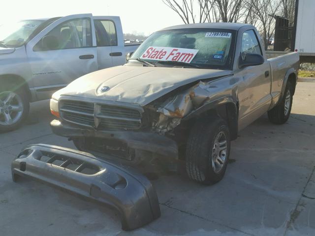 1B7FL16X32S527971 - 2002 DODGE DAKOTA BAS BROWN photo 2