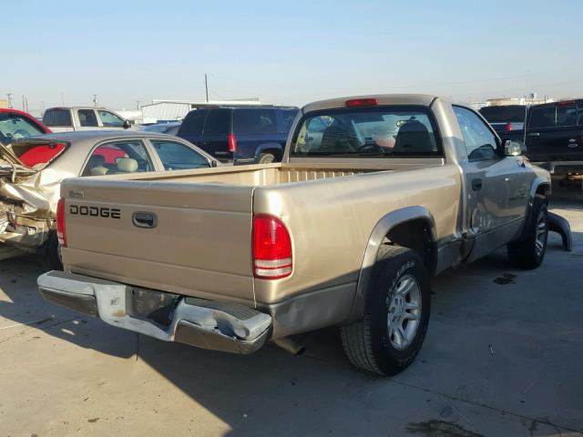 1B7FL16X32S527971 - 2002 DODGE DAKOTA BAS BROWN photo 4