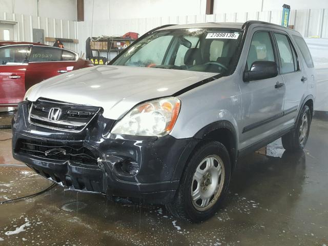 SHSRD68575U307763 - 2005 HONDA CR-V LX SILVER photo 2