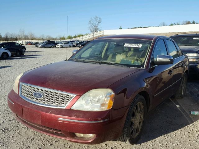 1FAFP25165G142442 - 2005 FORD FIVE HUNDR MAROON photo 2