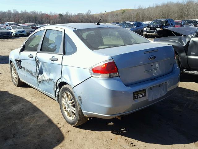 1FAHP35N98W146206 - 2008 FORD FOCUS SE BLUE photo 3