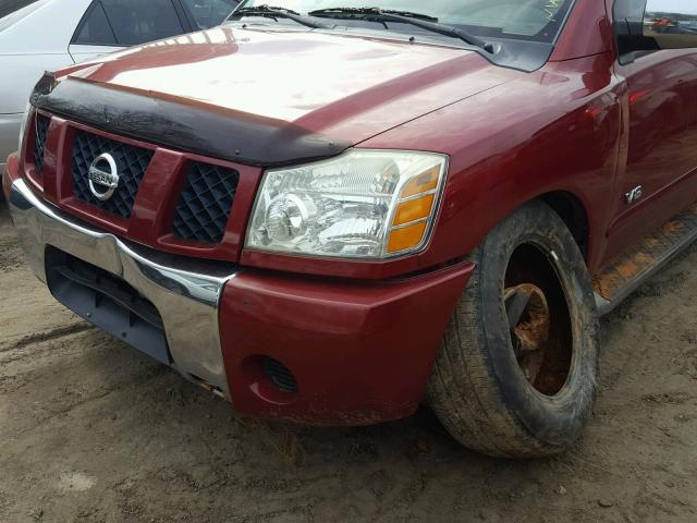 5N1AA08A45N703749 - 2005 NISSAN ARMADA SE BURGUNDY photo 9