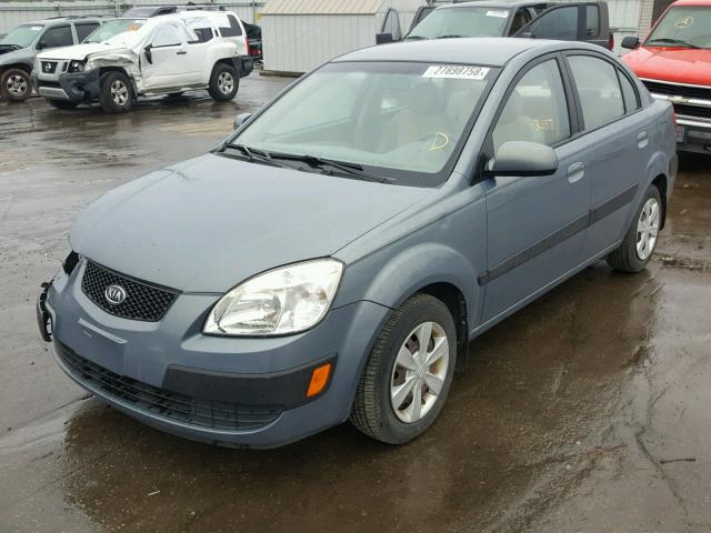 KNADE123476235554 - 2007 KIA RIO BASE GRAY photo 2