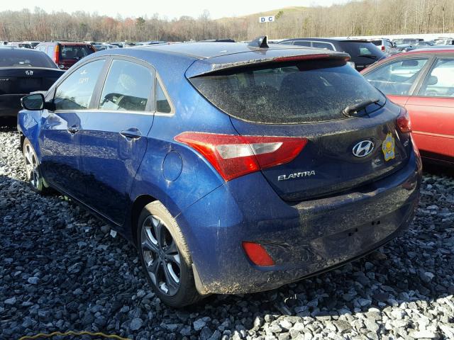 KMHD35LE9DU062469 - 2013 HYUNDAI ELANTRA GT BLUE photo 3